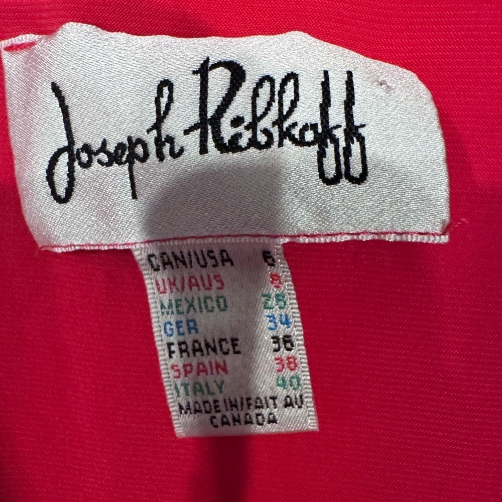 Joseph Ribkoff Deep V Rouched Vibrant Pink Blouse - Picture 3 of 5